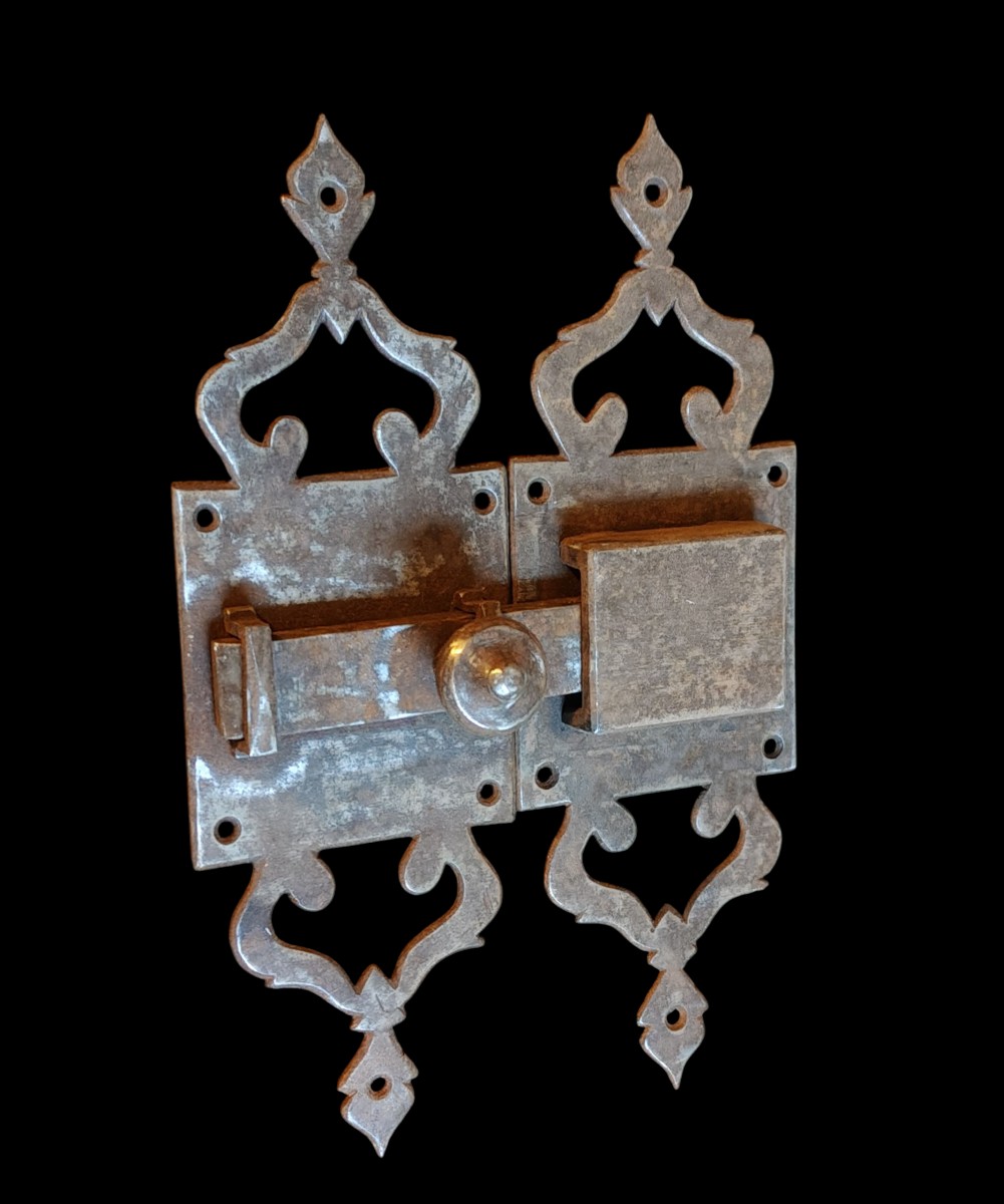 Chiavistello completo in ferro forgiato fine XVIII secolo