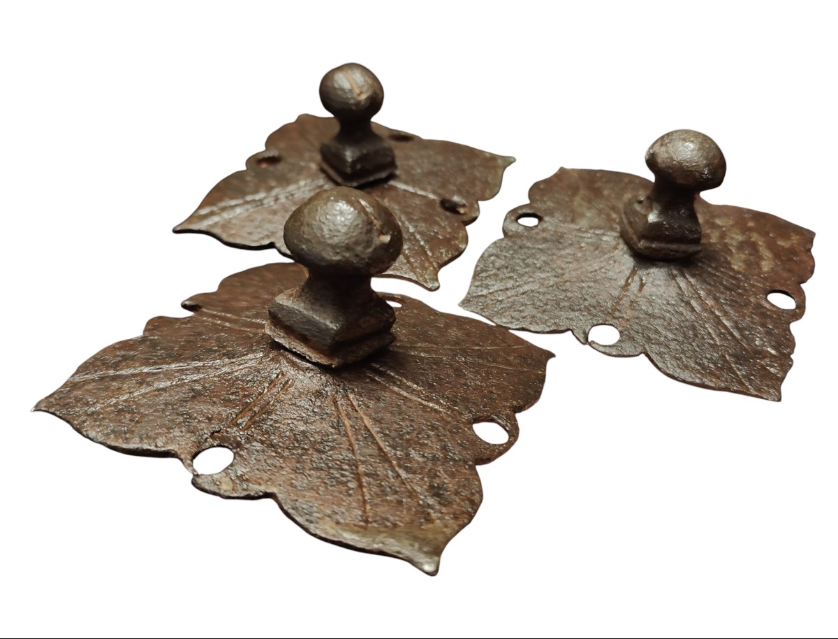 6 Grandi chiodi in ferro forgiato a 2 elementi XVII-XVIII secolo-photo-4