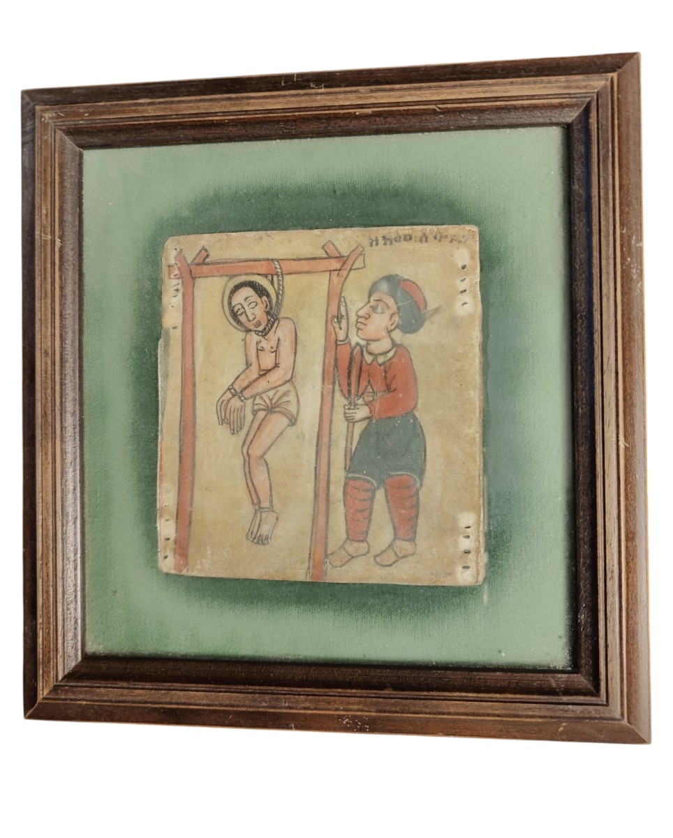 Coppia di miniature su pergamena Etiopia XVIII secolo-photo-2