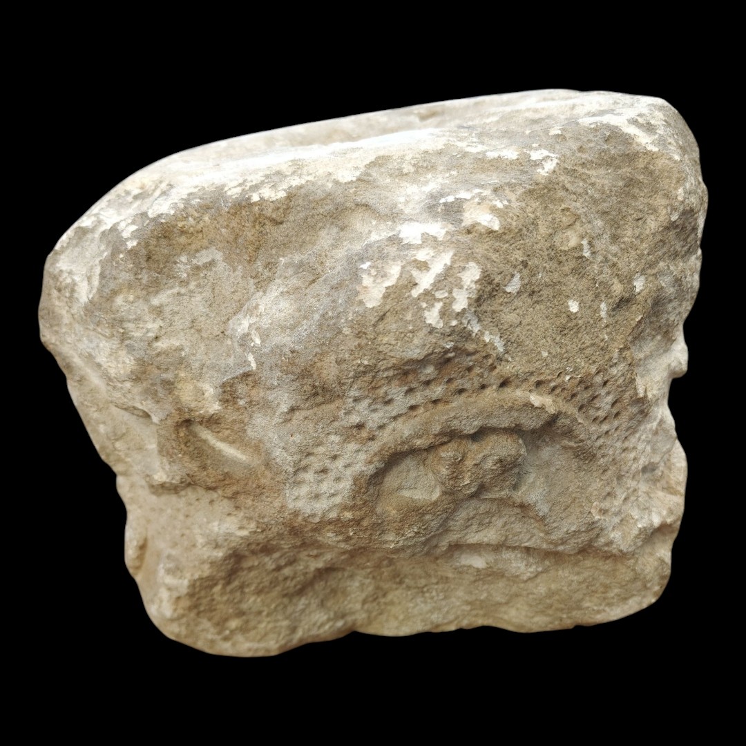 Capitello  romanico lombardo in pietra scolpita XIII secolo-photo-2