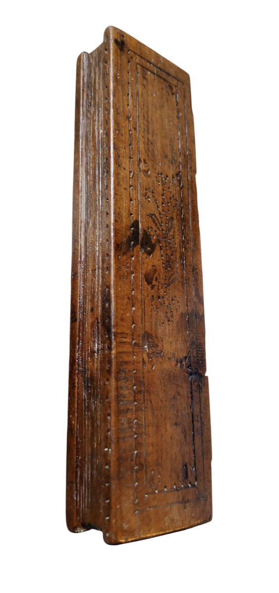 Scatola in legno a forma di libro Italia XIX secolo-photo-3