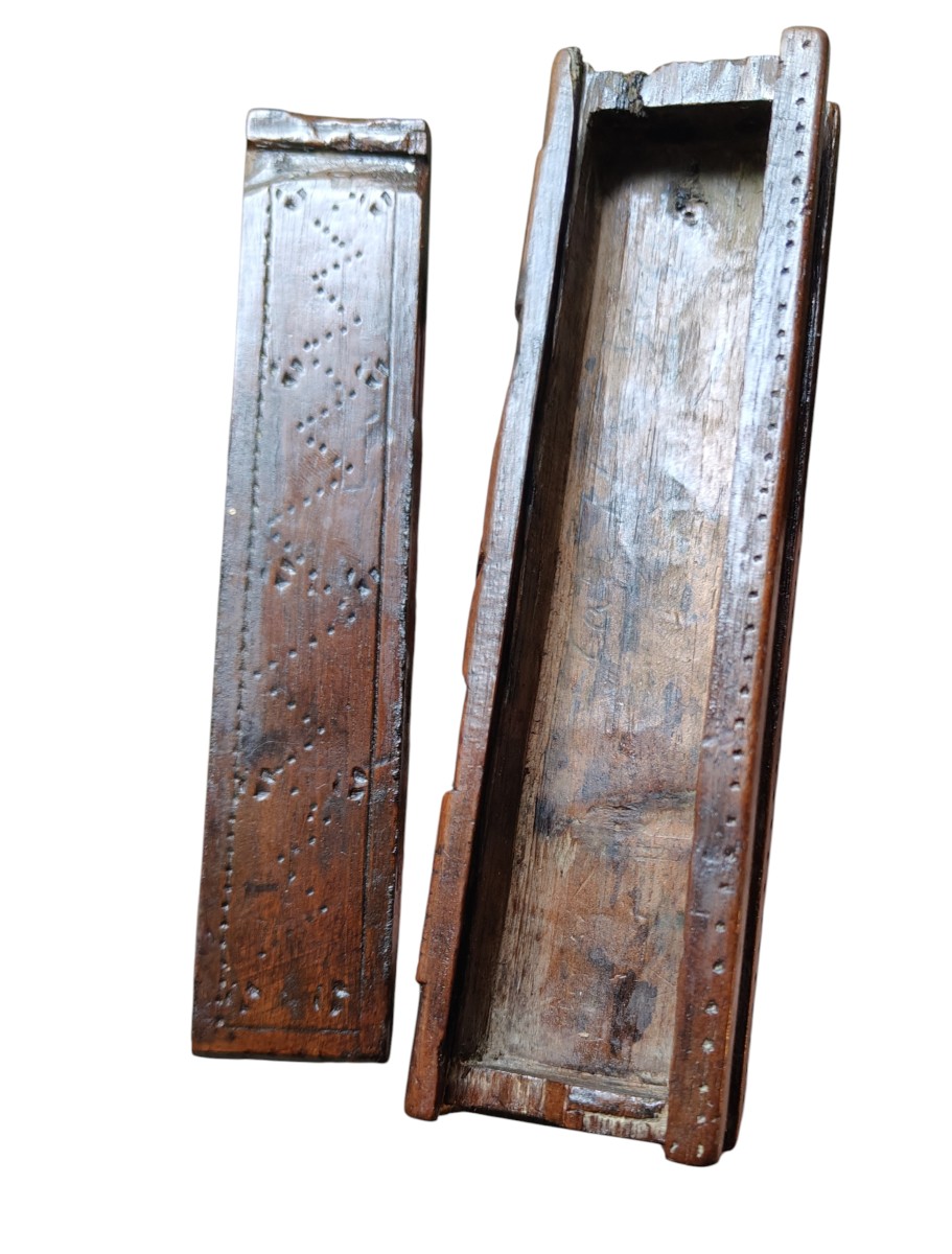 Scatola in legno a forma di libro Italia XIX secolo-photo-1