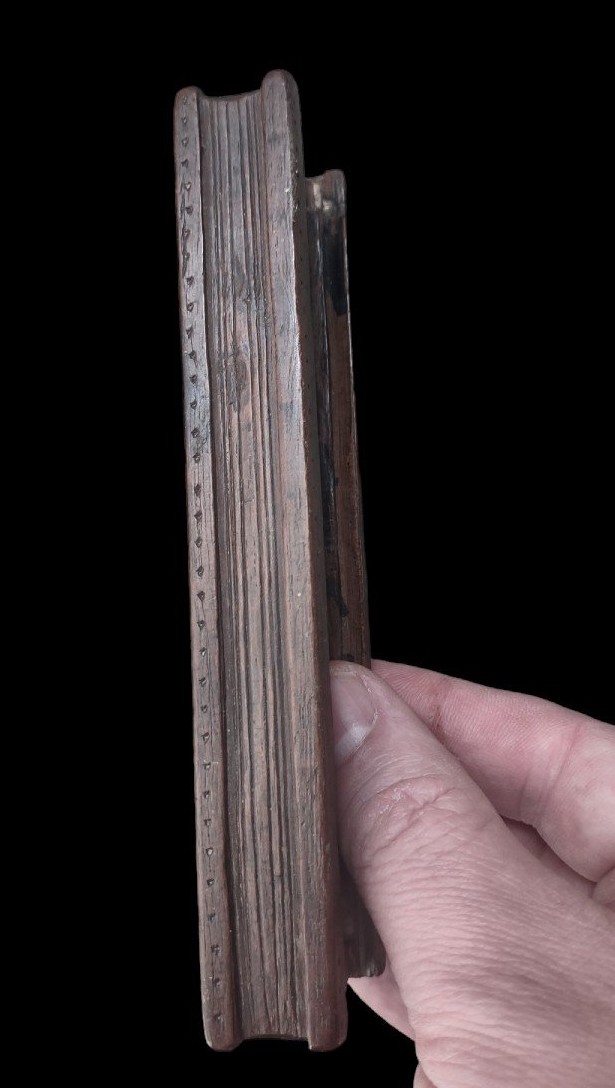 Scatola in legno a forma di libro Italia XIX secolo-photo-5