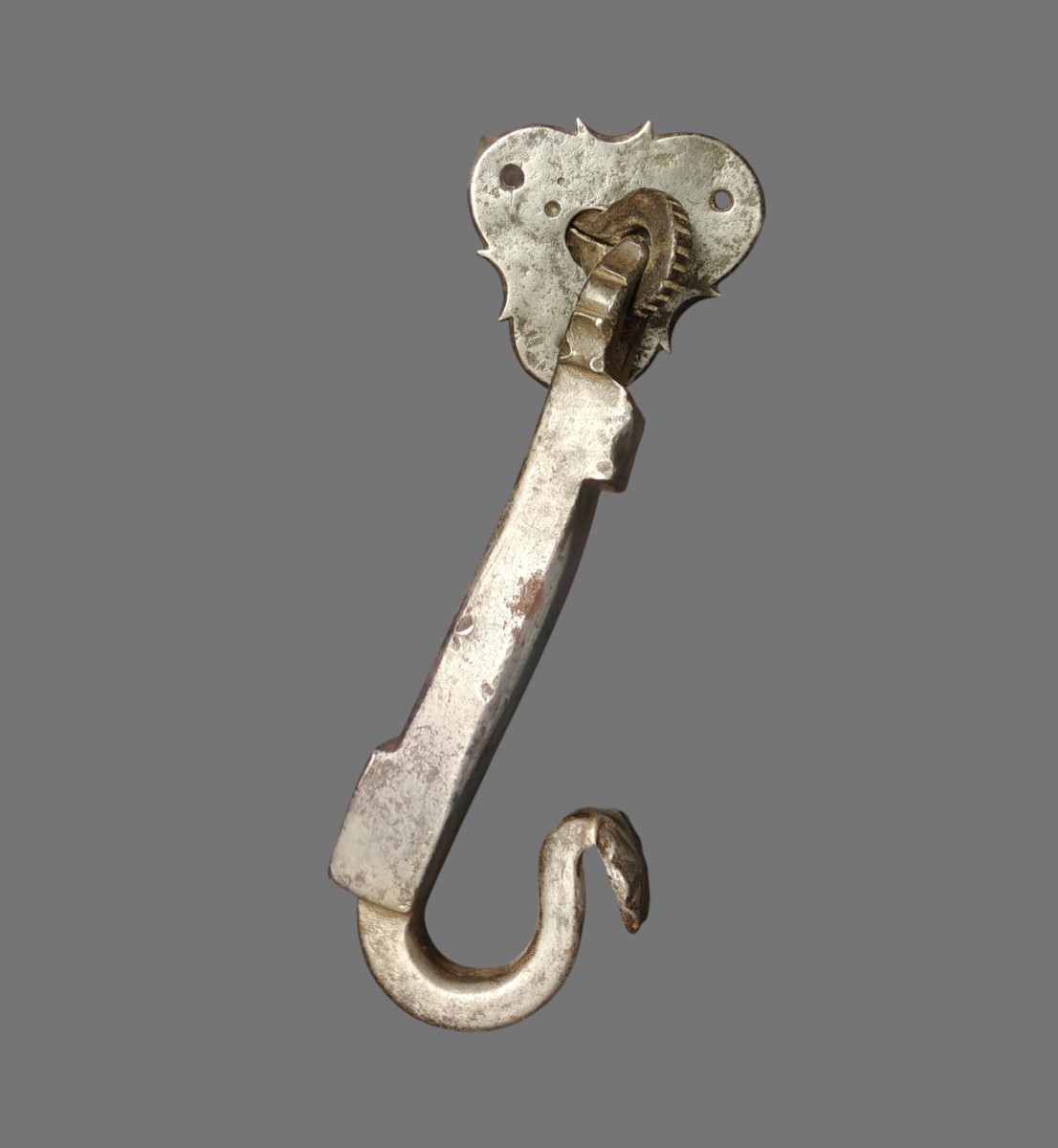 Raffinato battiporta spagnolo in ferro forgiato inizio XVIII secolo-photo-4