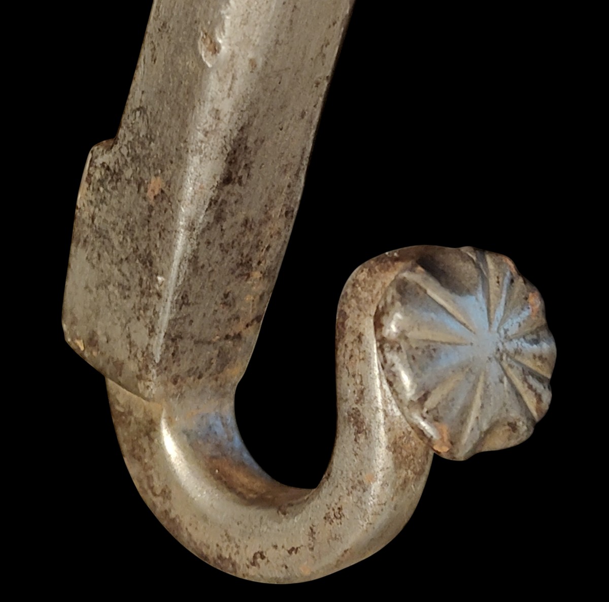 Raffinato battiporta spagnolo in ferro forgiato inizio XVIII secolo-photo-2