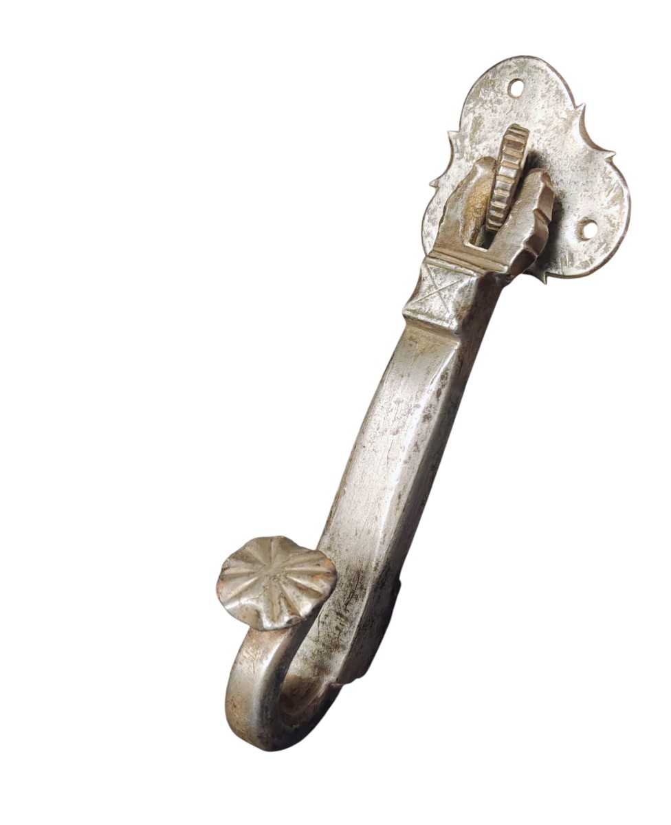 Raffinato battiporta spagnolo in ferro forgiato inizio XVIII secolo-photo-4