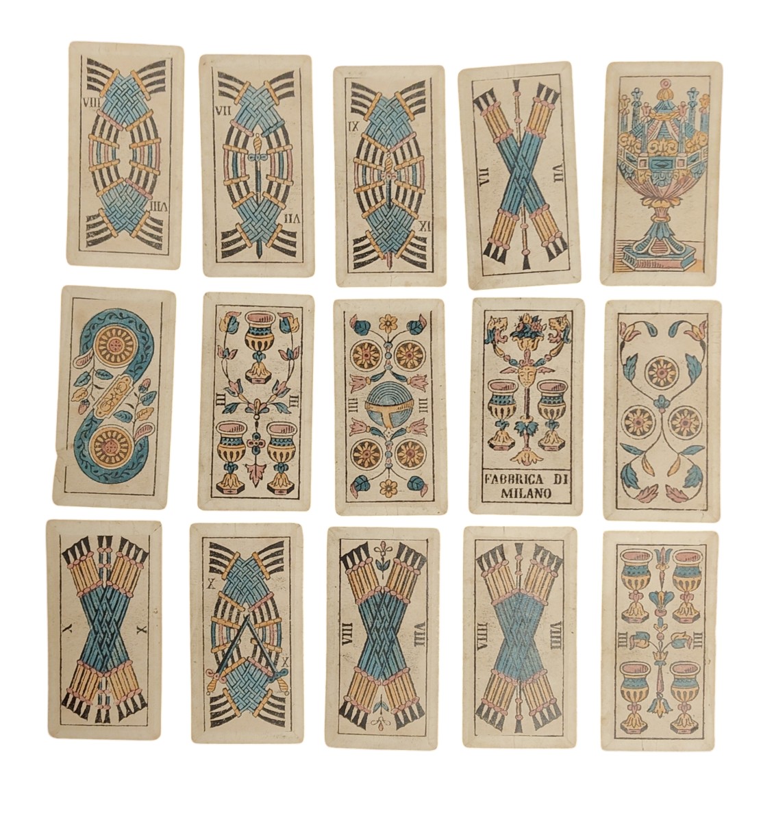 Tarocchi Edoardo Dotti Milano 1862 Mazzo incompleto 53 carte-photo-6