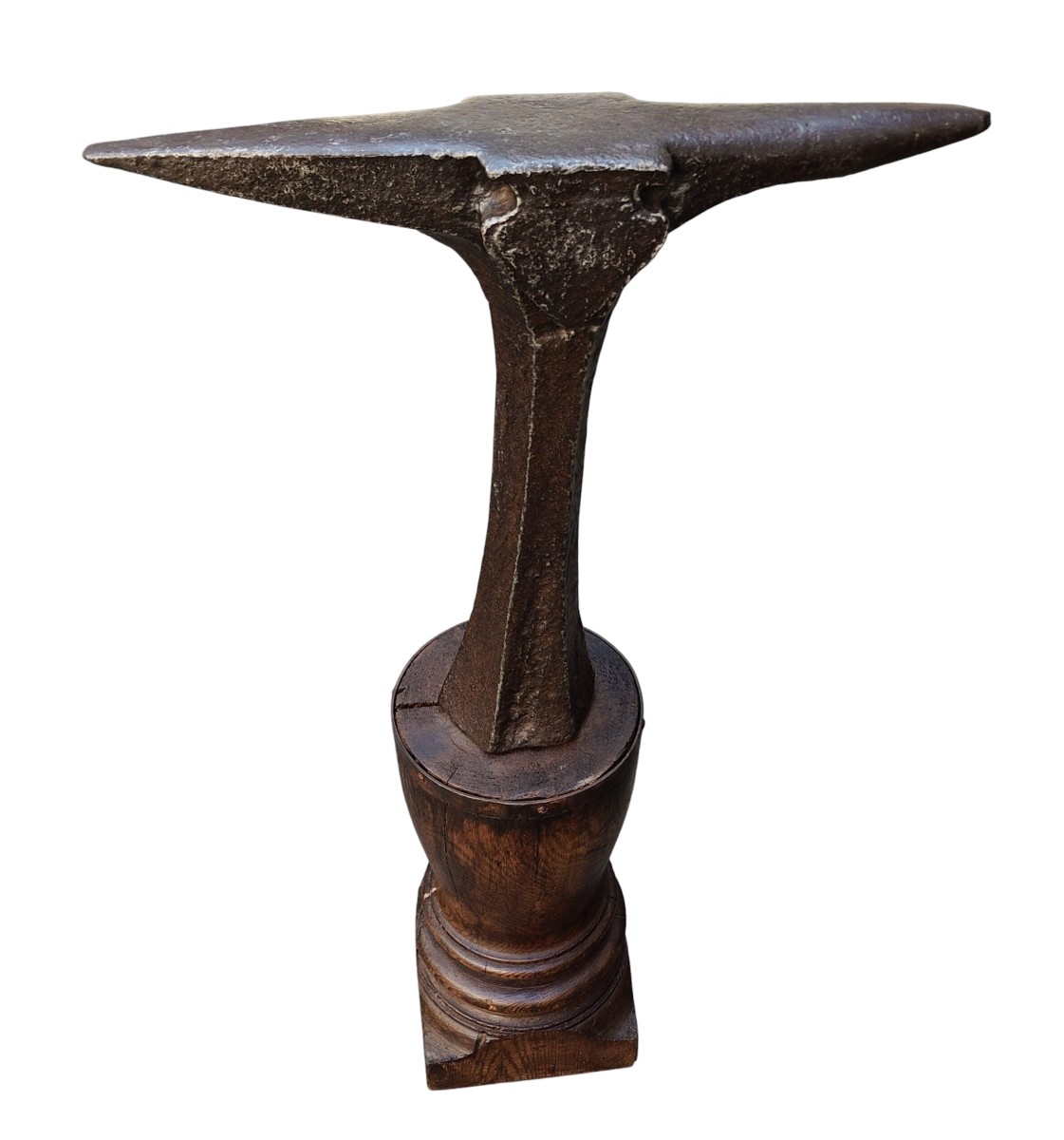 Bella bigornia montata su di un imponente ceppo fine XVII secolo-photo-3