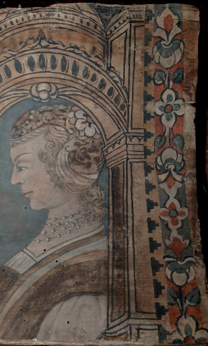 Profilo di nobildonna Cremona inizio XVI secolo scuola bembesca-photo-4