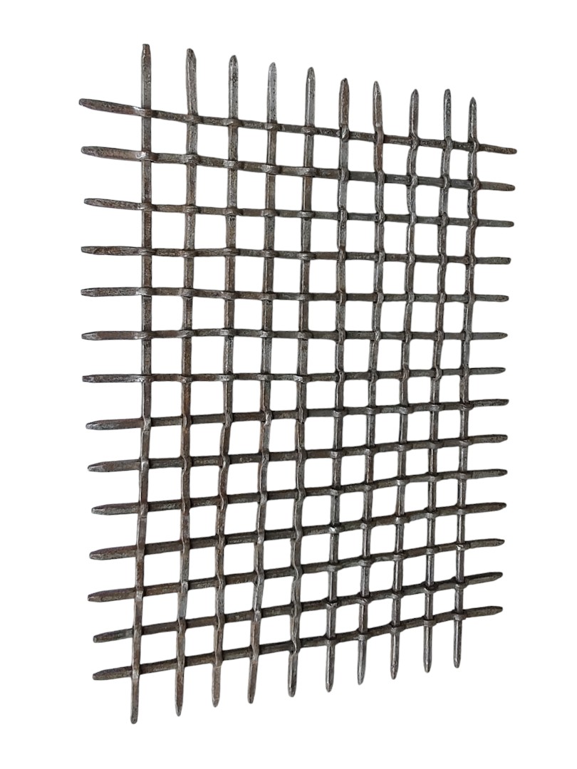 Imponente inferriata rinascimentale inquartata cm. 91*78-photo-5