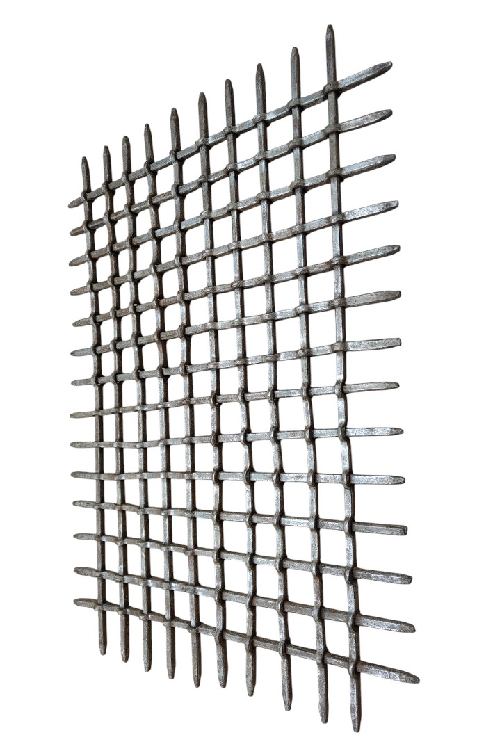 Imponente inferriata rinascimentale inquartata cm. 91*78-photo-4