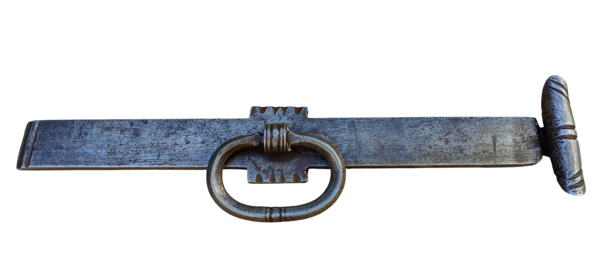 Catenaccio in ferro forgiato XVIII secolo-photo-2