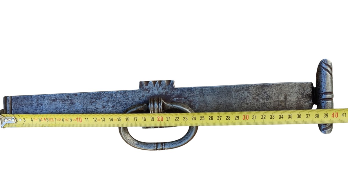 Catenaccio in ferro forgiato XVIII secolo-photo-3