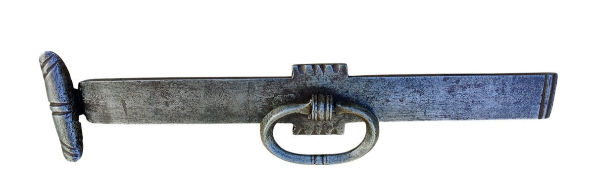 Catenaccio in ferro forgiato XVIII secolo-photo-4