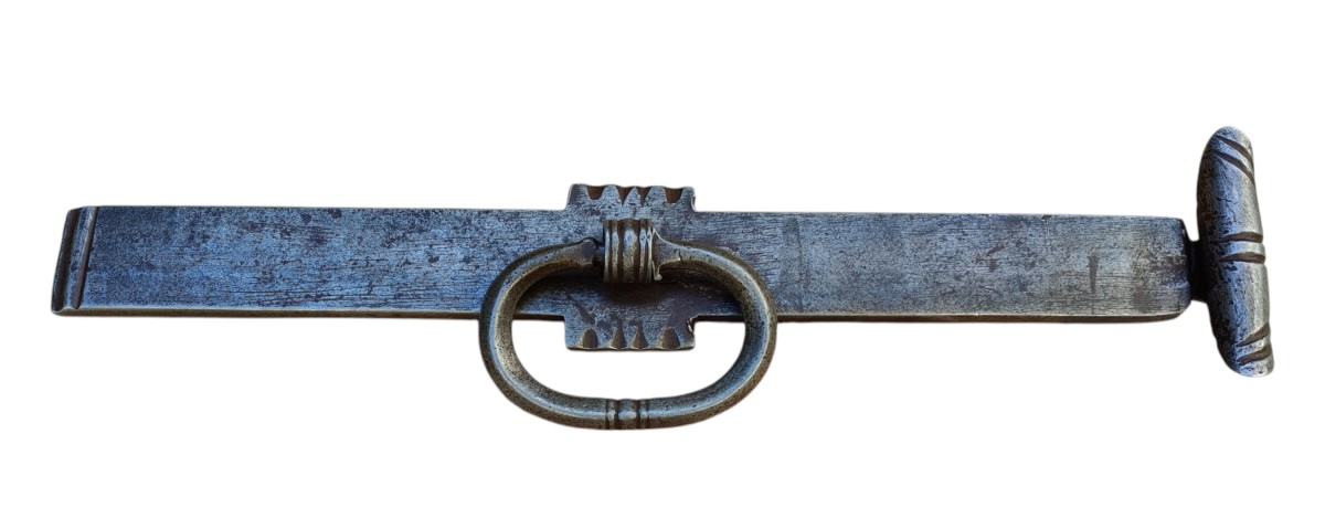 Catenaccio in ferro forgiato XVIII secolo-photo-2