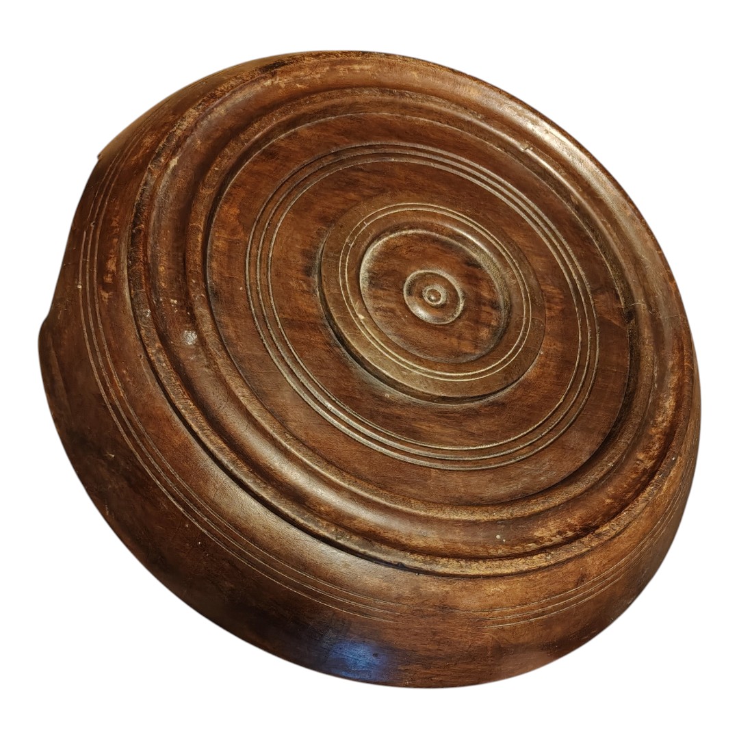 Splendida ciotola in legno tornito per la realizzazione del formaggio Valsesia XVIII-XIX secolo-photo-4