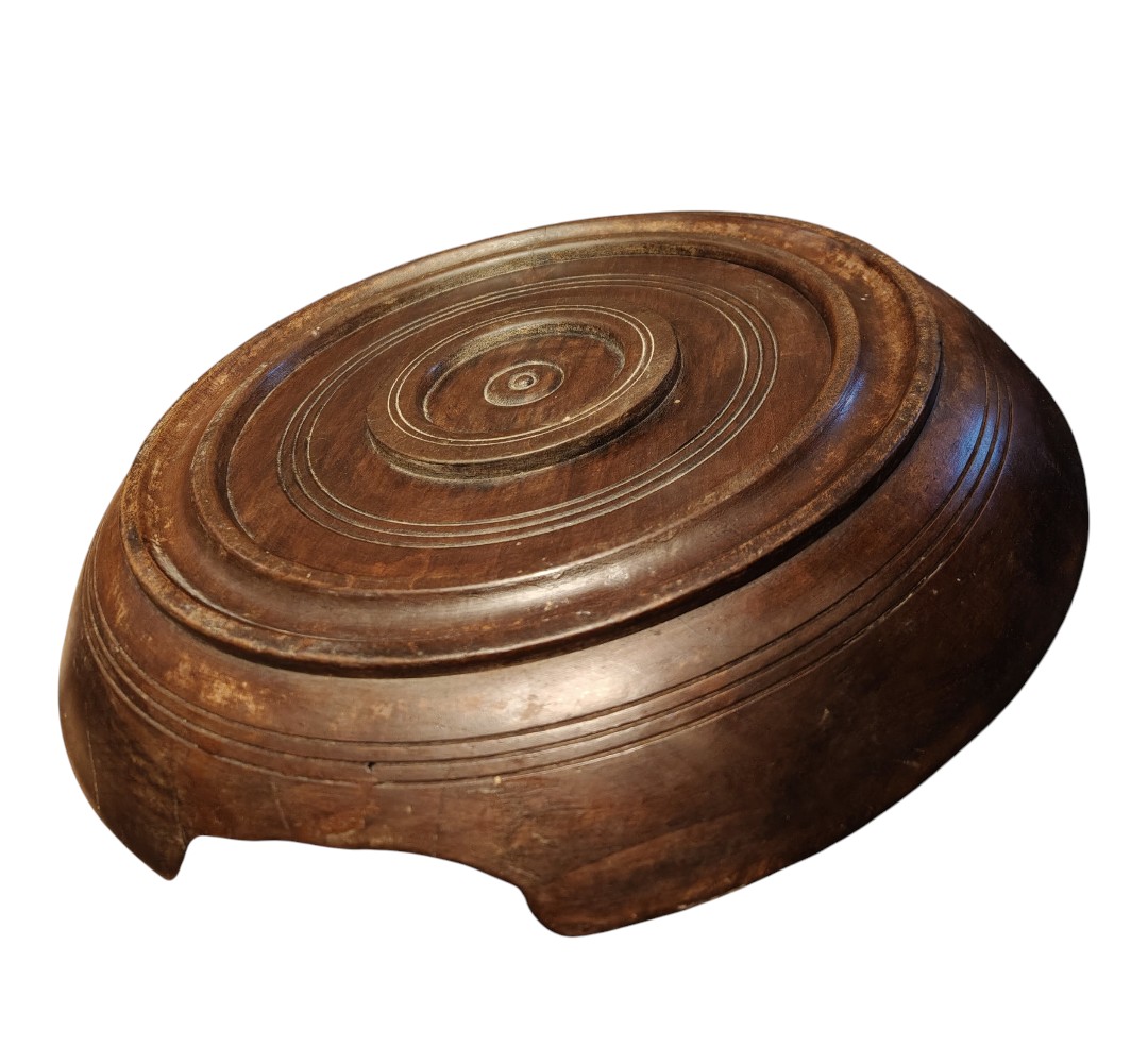 Splendida ciotola in legno tornito per la realizzazione del formaggio Valsesia XVIII-XIX secolo-photo-2