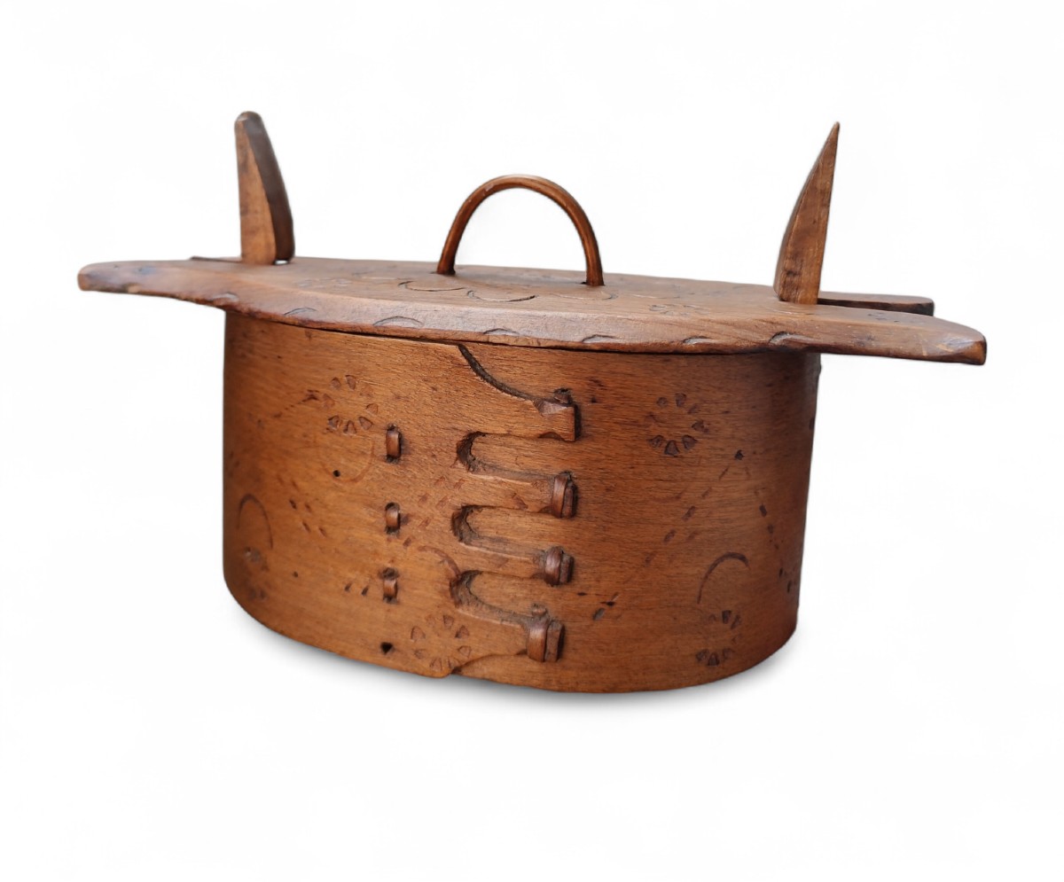 Scatola in cortecciadi betulla per alimenti area scandinava-photo-2