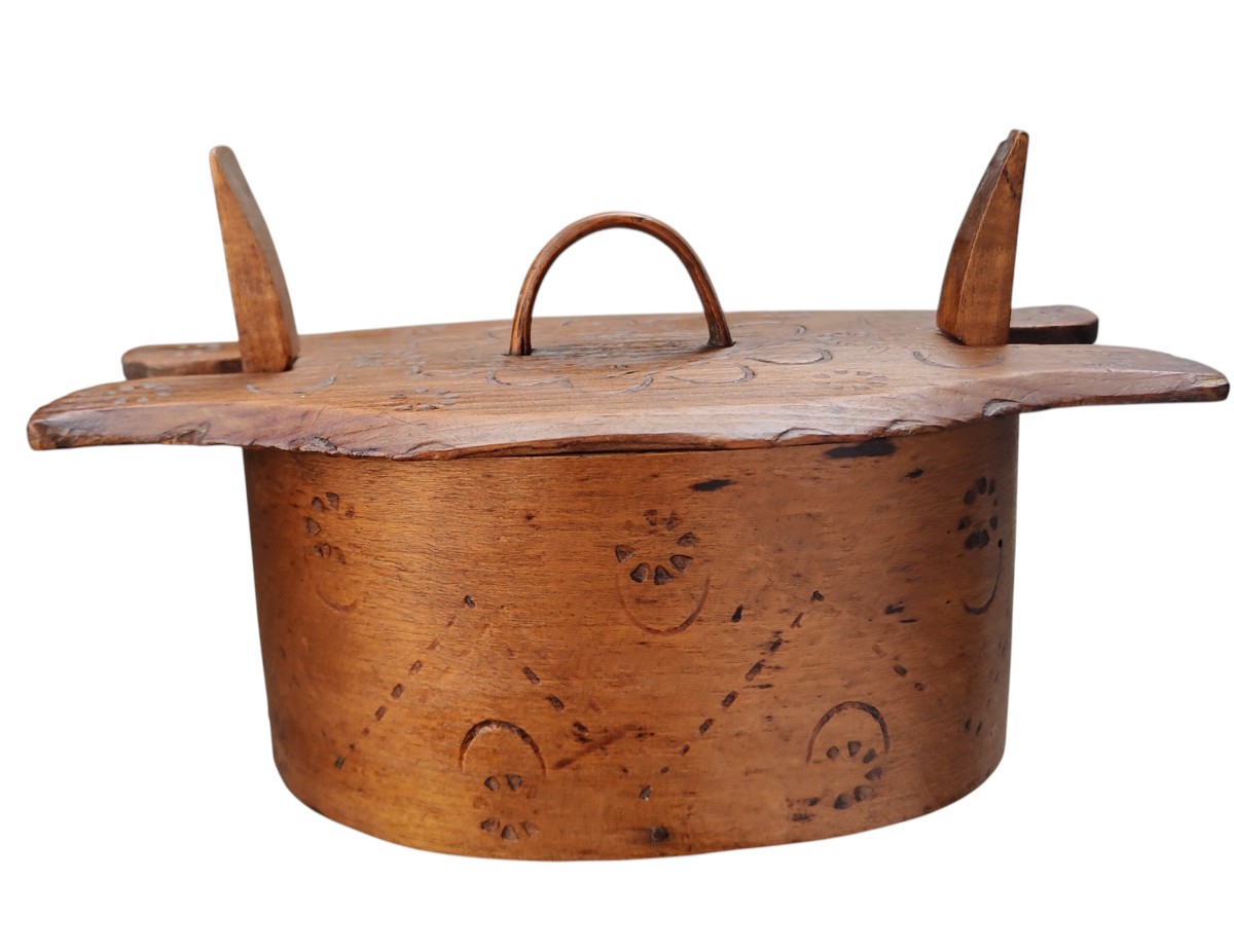 Scatola in cortecciadi betulla per alimenti area scandinava-photo-3