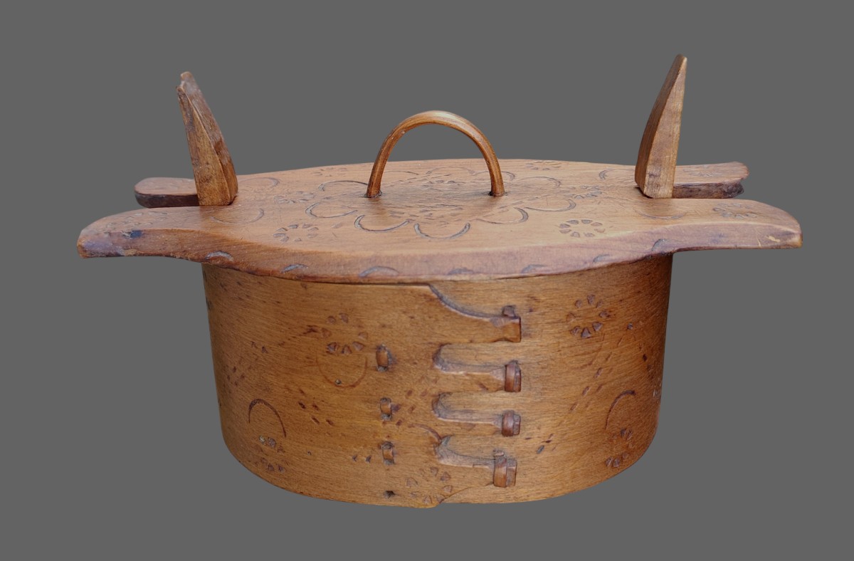 Scatola in cortecciadi betulla per alimenti area scandinava-photo-1