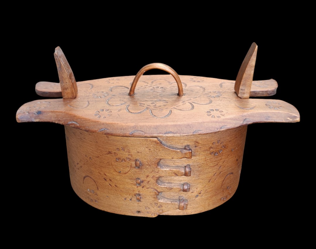 Scatola in cortecciadi betulla per alimenti area scandinava-photo-2