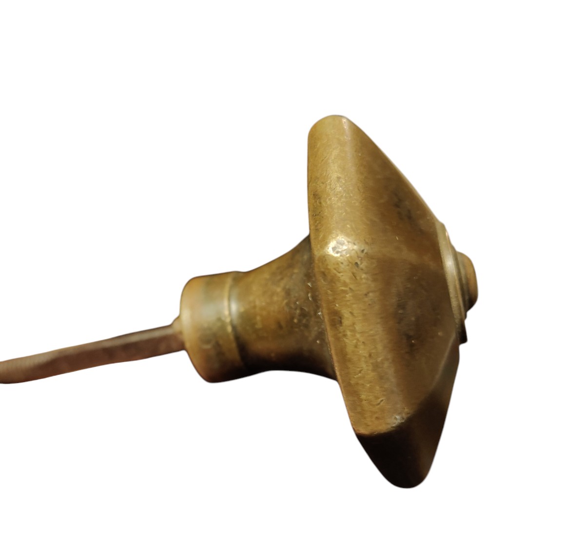 Grande pomolo ottagonale in ottone-photo-1