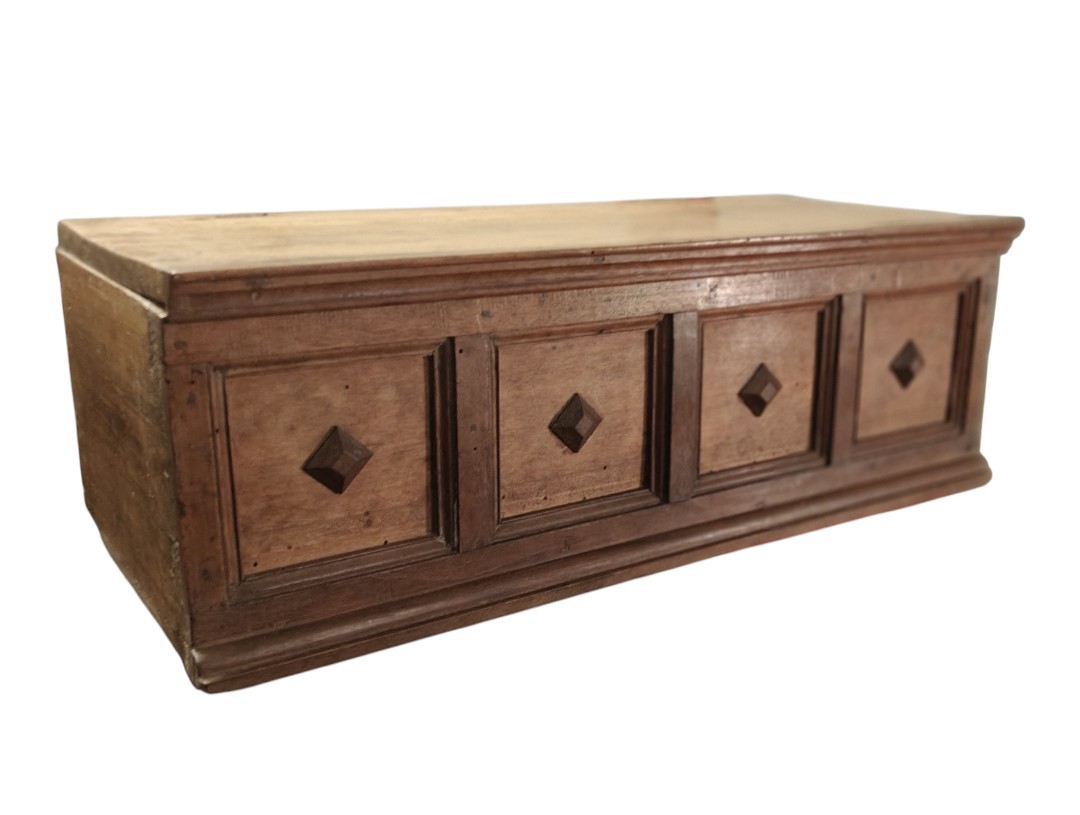 Grande scatola toscana in noce XVIII secolo-photo-2