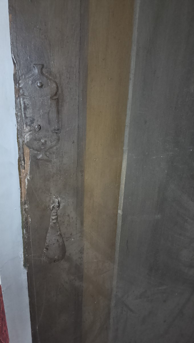 Bella coppia di porte a due ante dipinte Roma XVIII secolo -photo-2