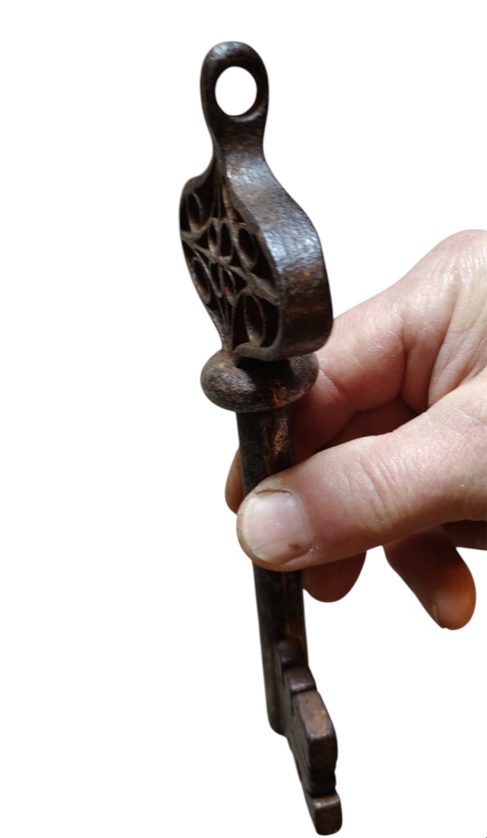 Importante chiave veneziana da portone XVI secolo 18 cm-photo-2