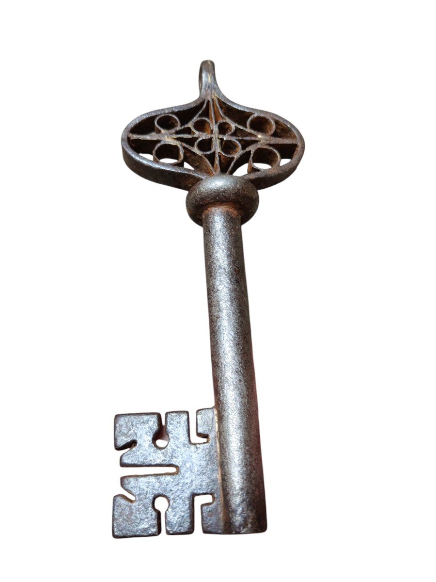 Importante chiave veneziana da portone XVI secolo 18 cm