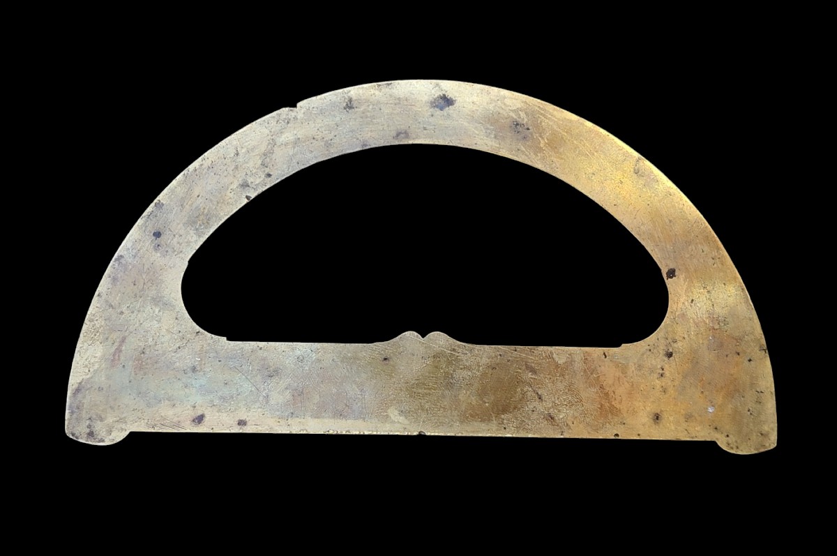 Goniometro in ottone dorato firmato "Poudra à Paris" inizio XIX secolo-photo-1