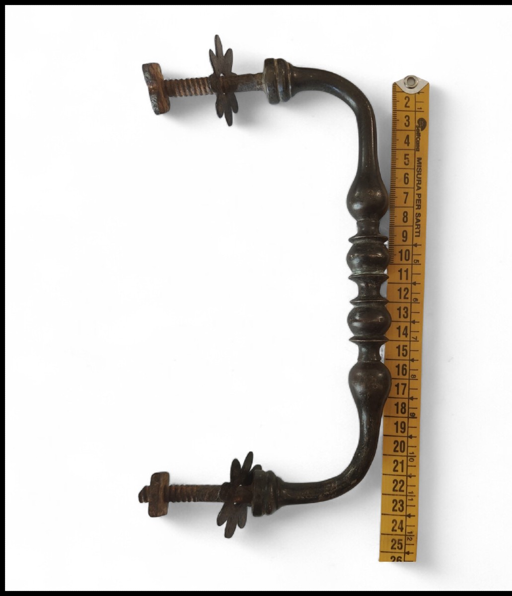 Grande maniglia in bronzo XVIII secolo -photo-2