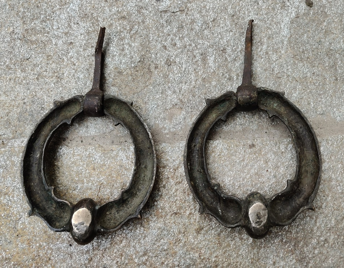 Grande coppia di battiporta in bronzo Milano fine XVII-inizio XVIII secolo-photo-6