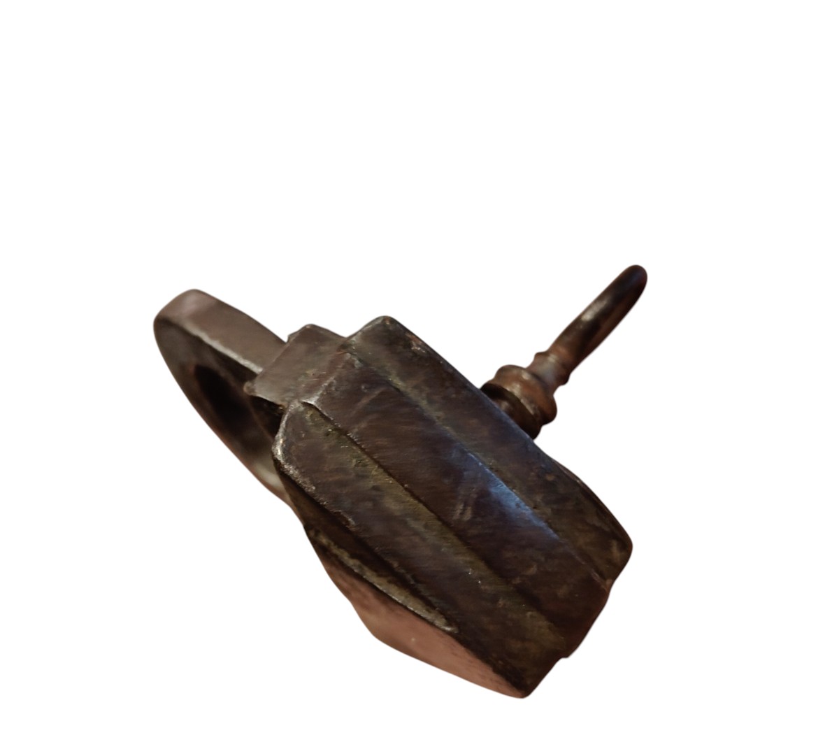 Piccolo lucchetto tedesco triangolare XVII secolo-photo-3