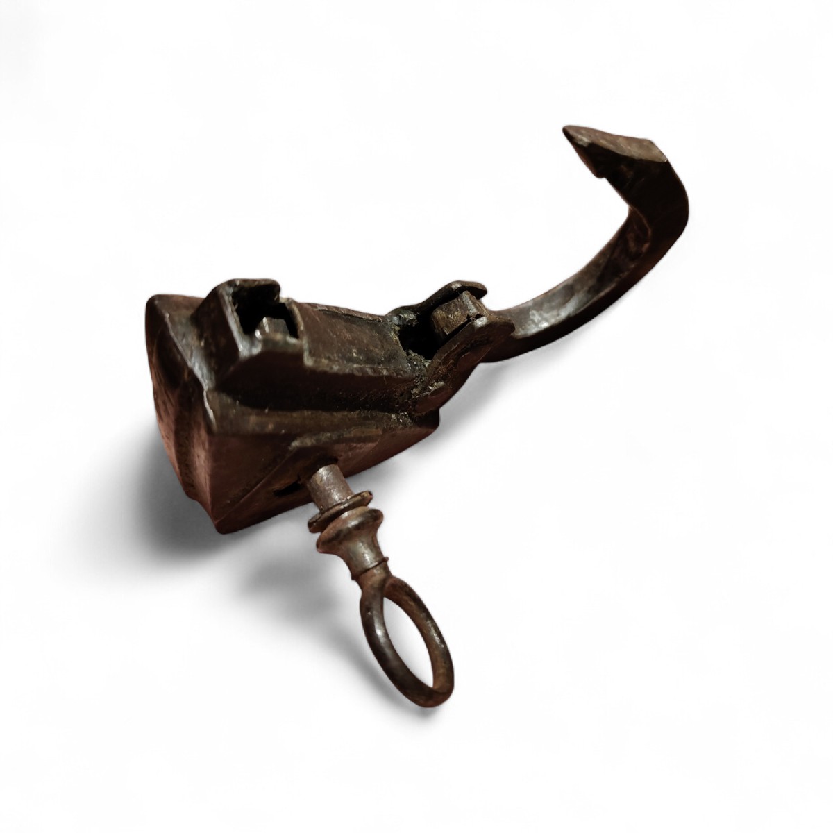 Piccolo lucchetto tedesco triangolare XVII secolo-photo-4