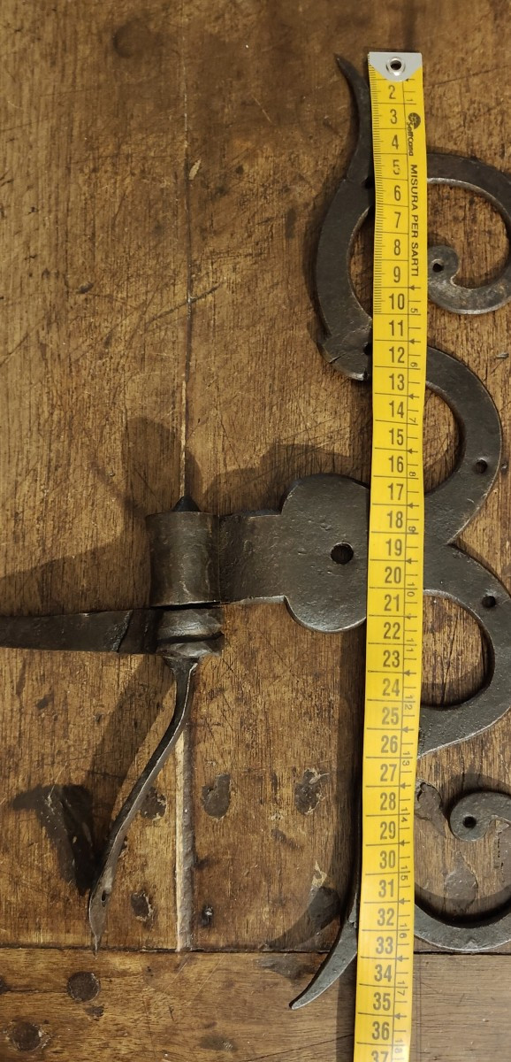 Grandi cerniere in ferro forgiato inizio XVIII secolo -photo-4