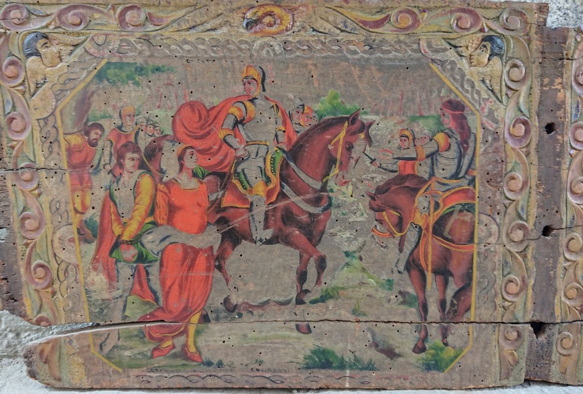 Sponda di carretto siciliano realizzata dai fratelli Ducato-photo-2