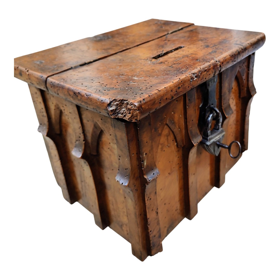 Rara cassetta elemosiniere in legnoalta epoca-photo-4