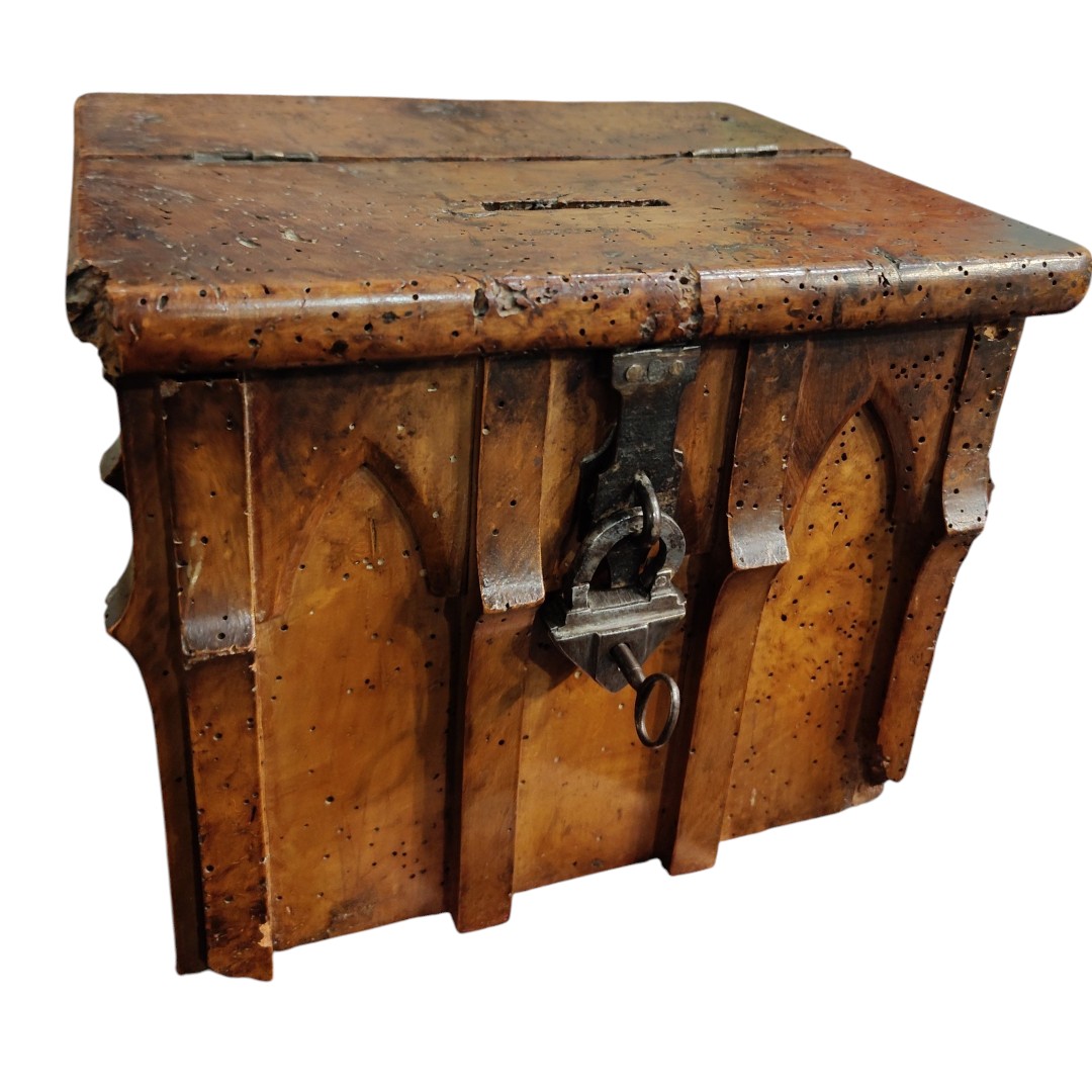 Rara cassetta elemosiniere in legnoalta epoca-photo-7