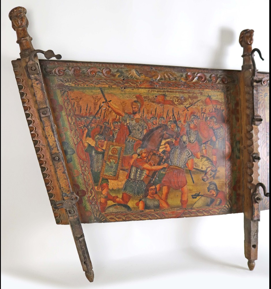 Splendida sponda di carretto siciliana firmata da Domenico Ducato e Paolo Gagliardo-photo-2