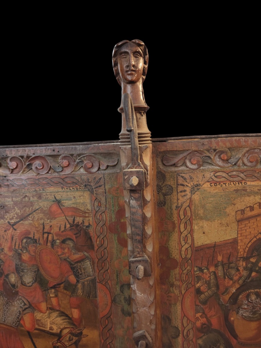 Splendida sponda di carretto siciliana firmata da Domenico Ducato e Paolo Gagliardo-photo-1