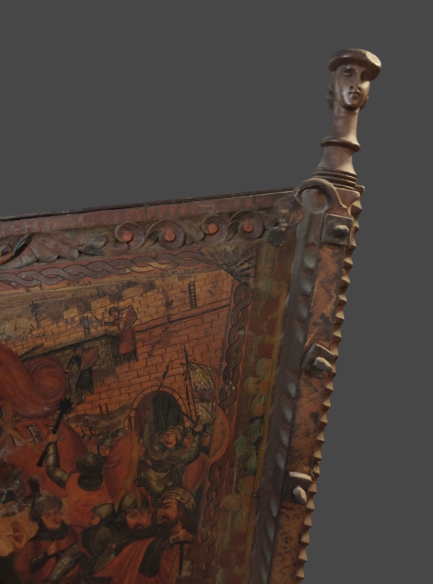 Splendida sponda di carretto siciliana firmata da Domenico Ducato e Paolo Gagliardo-photo-3