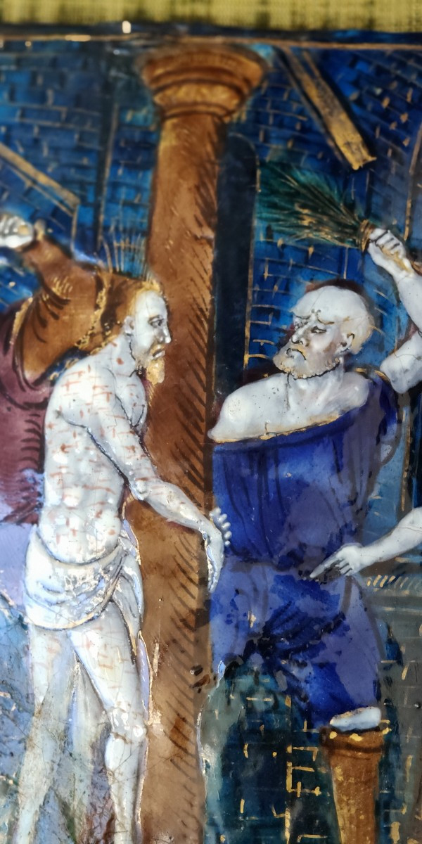 Flagellazione di Cristo smalto attribuito alla bottega di Nicolas Nohailer (1514-1588)-photo-3