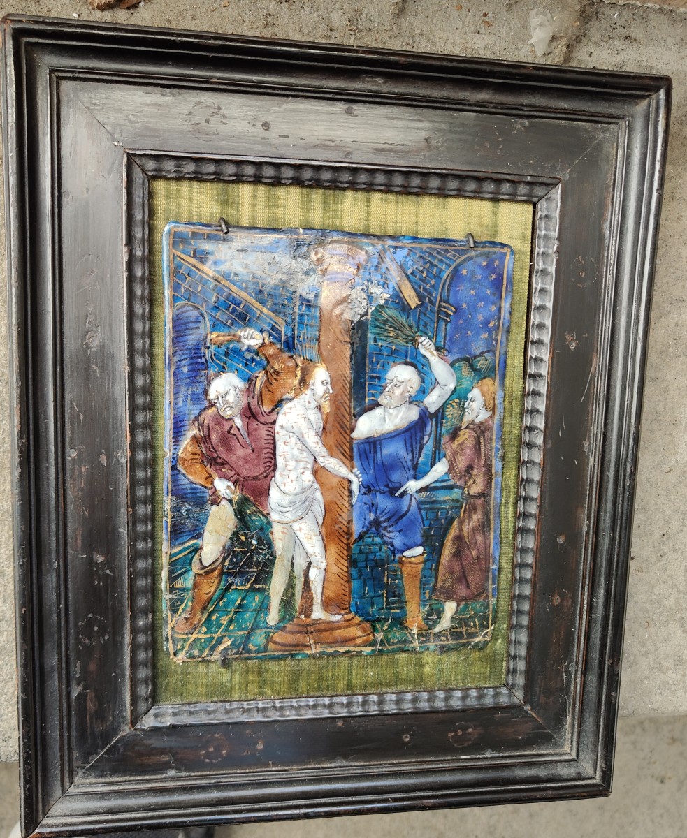 Flagellazione di Cristo smalto attribuito alla bottega di Nicolas Nohailer (1514-1588)-photo-4