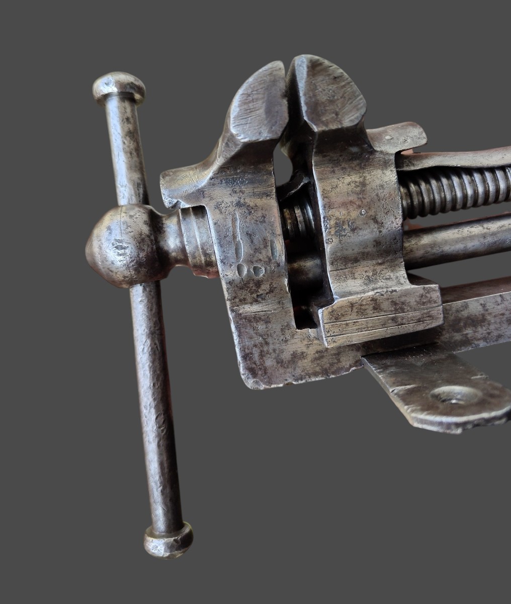 Morsa da banco per lavori di precisione in ferro forgiato-photo-3