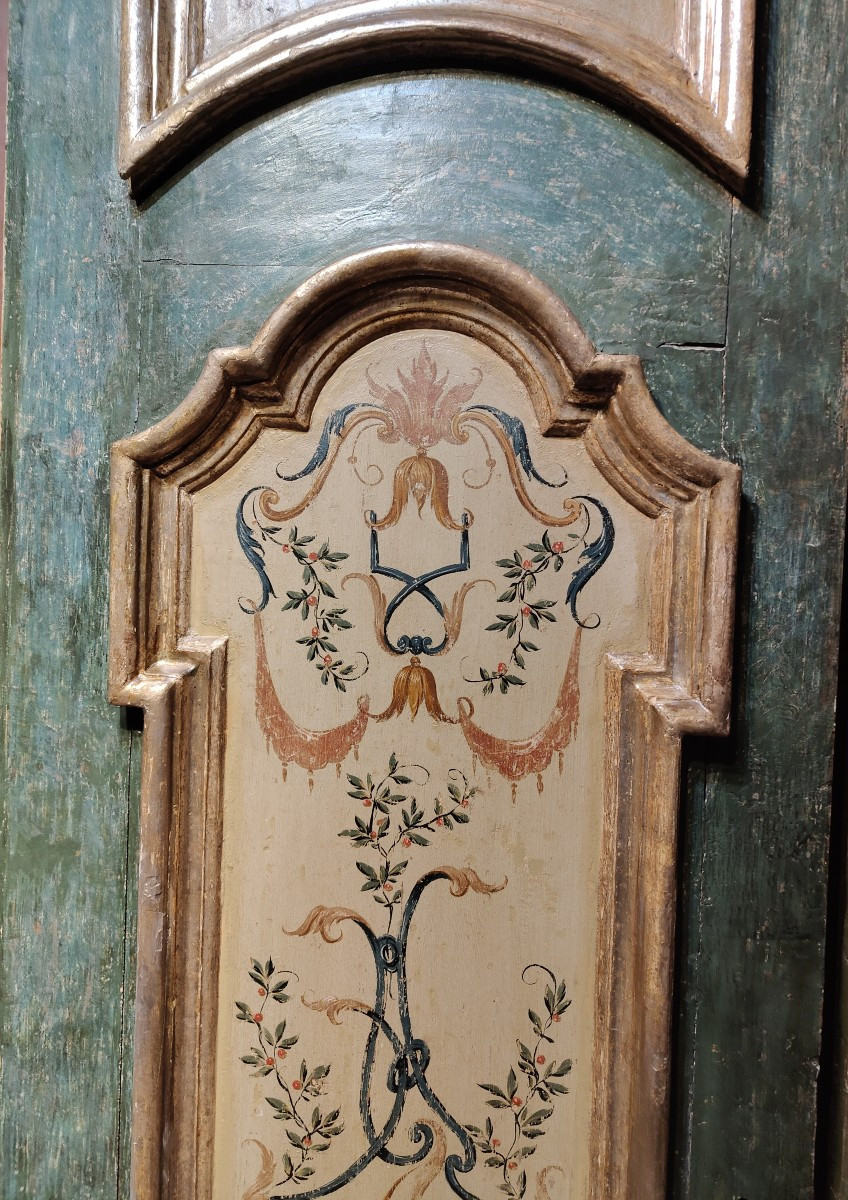 Bella porta napoletana Luigi XV dipinta a tempera con cornici a mecca-photo-1