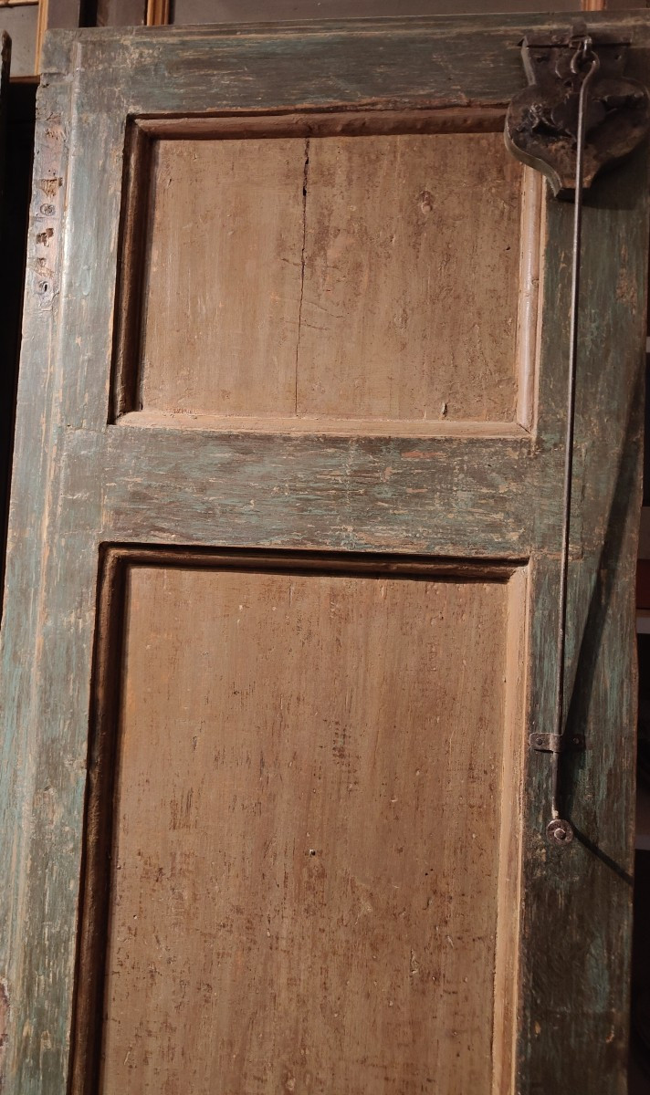 Bella porta napoletana Luigi XV dipinta a tempera con cornici a mecca-photo-3