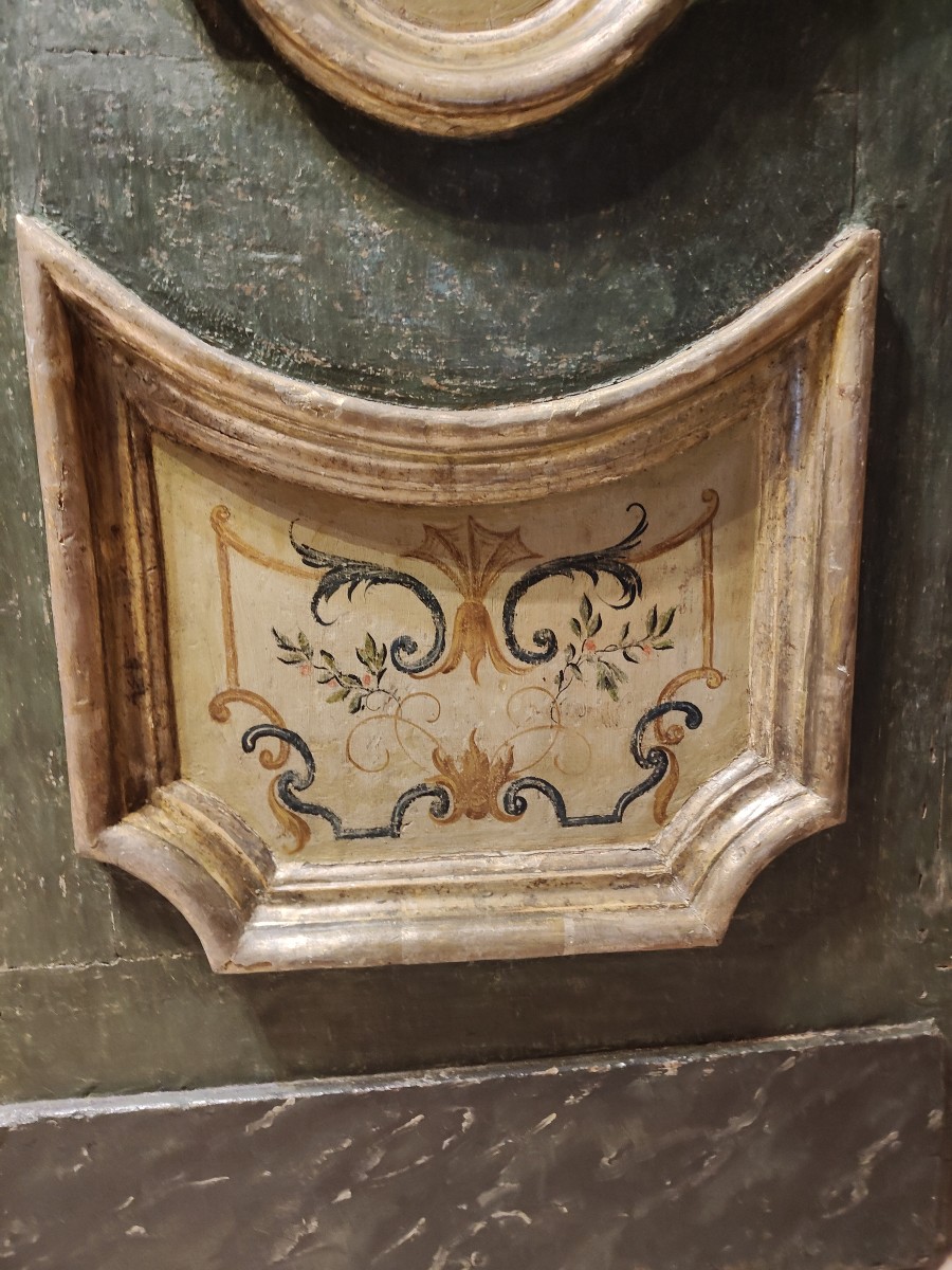Bella porta napoletana Luigi XV dipinta a tempera con cornici a mecca-photo-4