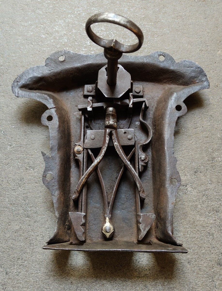 Grande serratura gotica da cassapanca-photo-4