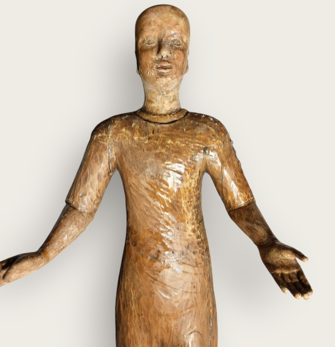 Manichino in legno dipinto Italia XVIII secolo 92 cm-photo-2